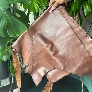 Handmade real leather satchel